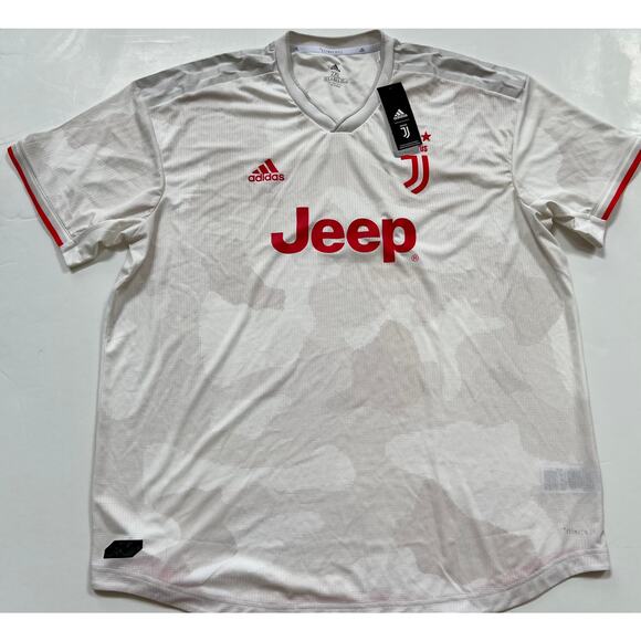 adidas Men's Juventus 19/20 Authentic Away Jersey Raw White DW5462 Size 2XL - Picture 1 of 16